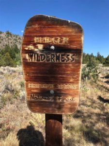 Camp GROW Bridger Wilderness Sign